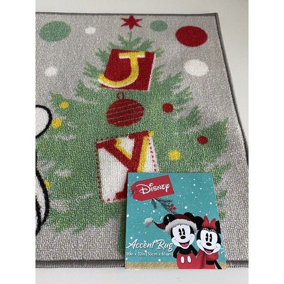 Disney Christmas Mickey Mouse With Scarf Accent Rug 20X32” Holiday Doormat NEW - Picture 5 of 8